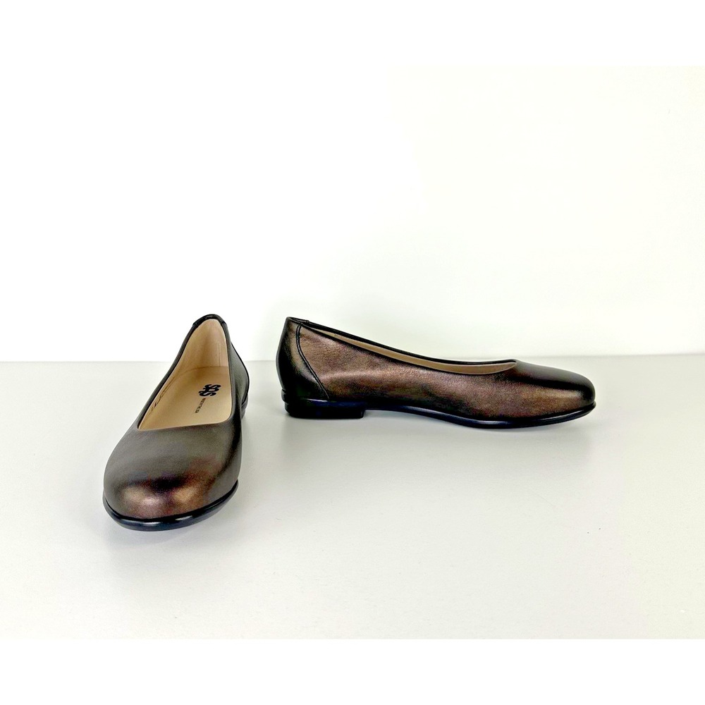 SAS Scenic Bronze Brown Leather Ballet Flats Shoes Womens 7 N